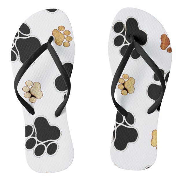 Dog paw 2025 flip flops