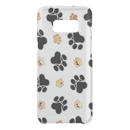 Black and tan canine dog paw print white uncommon samsung galaxy s8 case