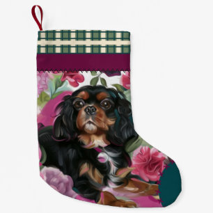 Black and Tan Cavalier Christmas Stocking checker