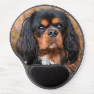 Black and Tan Cavalier King Charles Spaniel Dog Gel Mouse Pad