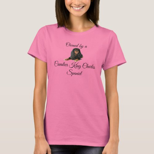 Black and Tan Cavalier King Charles Spaniel Dog T_Shirt
