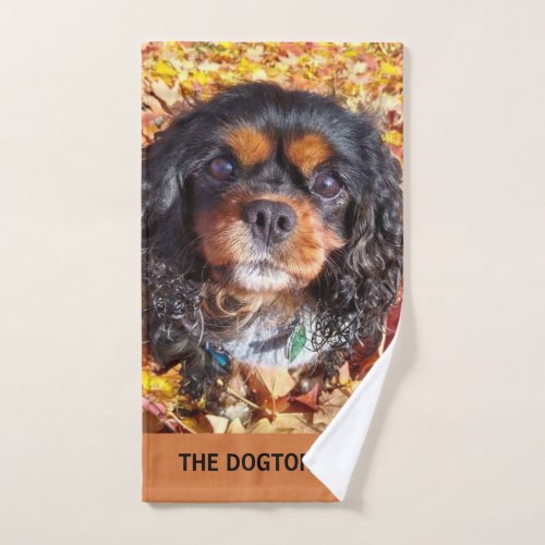 Black and Tan Cavalier King Charles Spaniel  Hand Towel