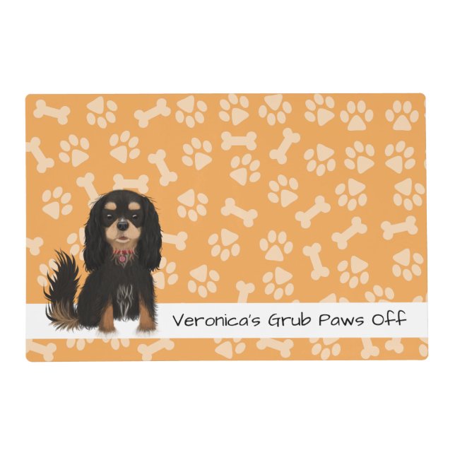 Black and Tan Cavalier King Charles Spaniel   Placemat (Front)