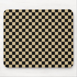 Black and Tan Checkered Mouse Pad
