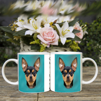 Black And Tan Chihuahua Dog Coffee Mug by PaintedDreamsDesigns at Zazzle