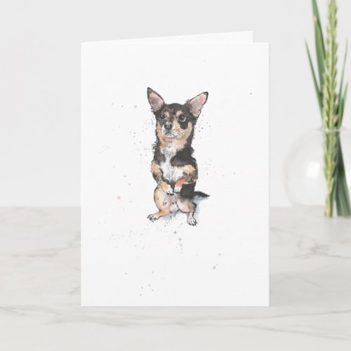 Black and Tan Chihuahua Funny cute Dog Birthday Card