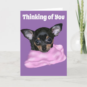 Black and Tan Chihuahua Puppy Card
