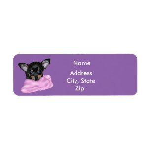 Black and Tan Chihuahua Puppy Label