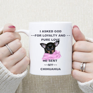 Black and Tan Chihuahua Puppy Monogrammed Coffee Mug