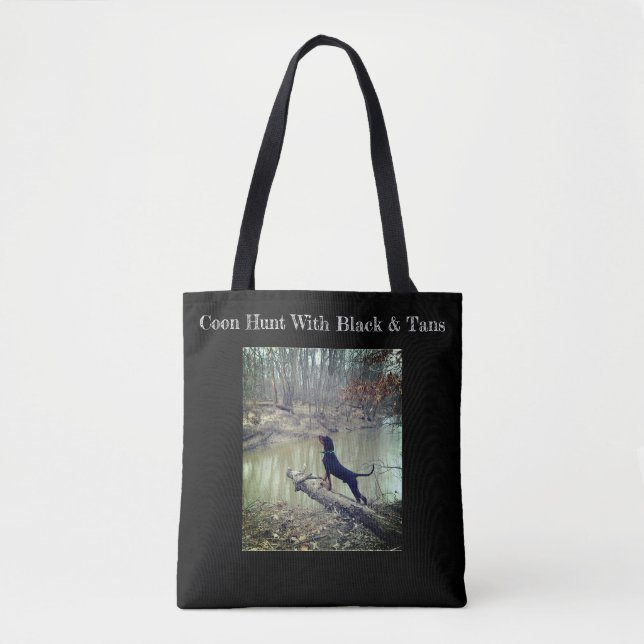 Black and Tan coon hound tote Bag (Front)