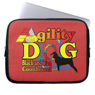 Black and Tan Coonhound Agility Laptop Sleeve