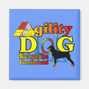 Black_and_Tan_Coonhound Agility Magnet