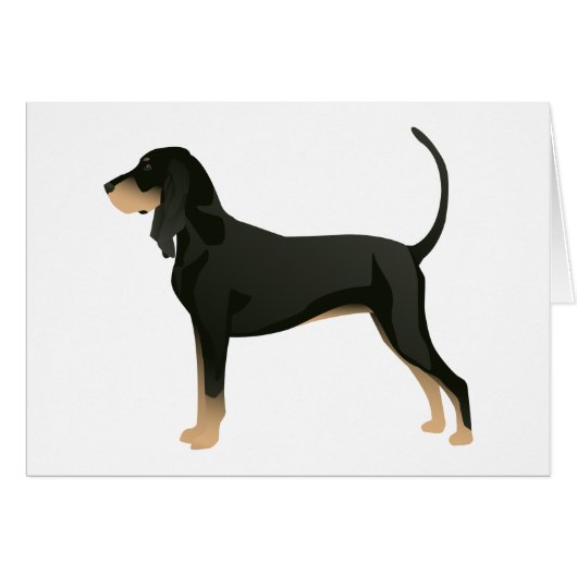 Black and Tan Coonhound Basic Breed Customizable (Front Horizontal)