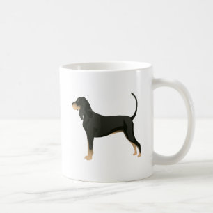 Black and Tan Coonhound Basic Breed Customizable Coffee Mug