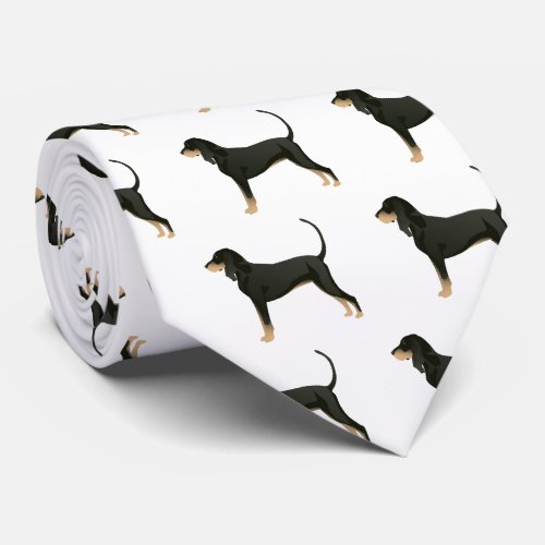 Black and Tan Coonhound Basic Breed Customizable Neck Tie