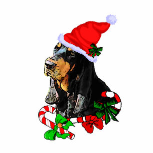 Black and Tan Coonhound Christmas Gifts Cutout