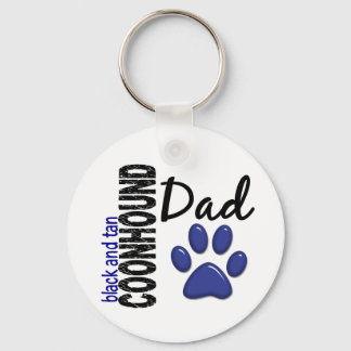 Black And Tan Coonhound Dad 2 Keychain