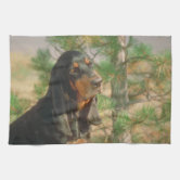 Black and Tan Coonhound Dish Towel