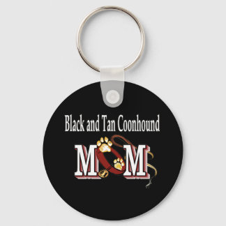 Black and Tan Coonhound Dog MOM Keychain