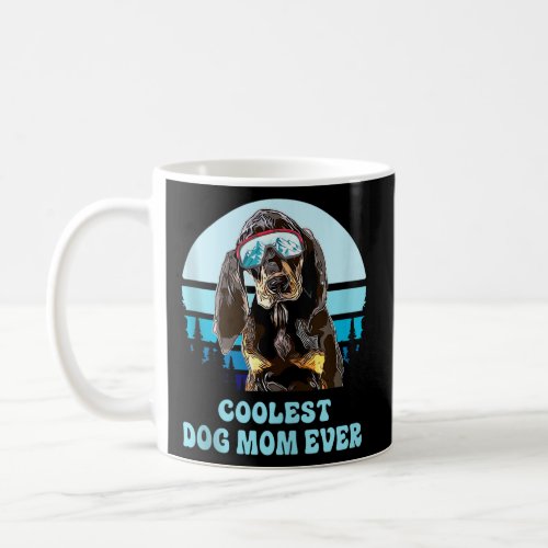 Black and Tan Coonhound Skiing Coolest Dog Mom Eve Coffee Mug