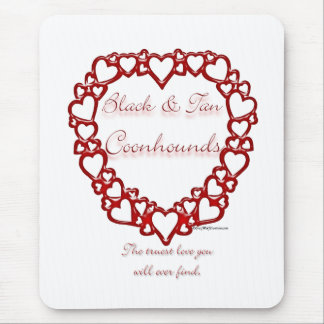 Black and Tan Coonhound True Love Mouse Pad