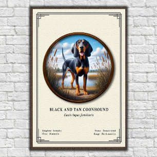 Black and Tan Coonhound Zoology Series Poster
