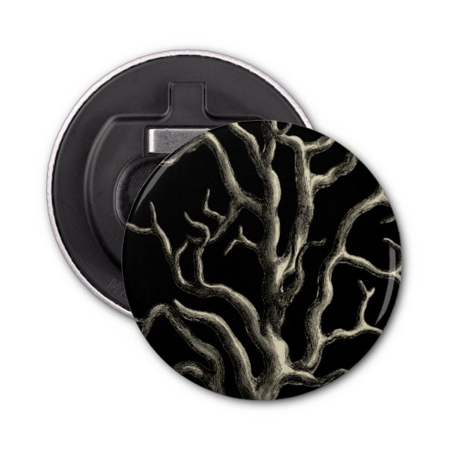 Black and Tan Coral Bottle Opener (Front)