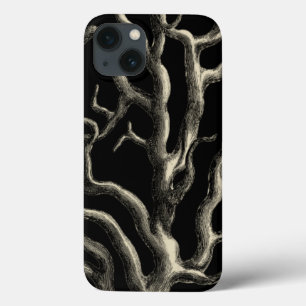 Black and Tan Coral iPhone 13 Case