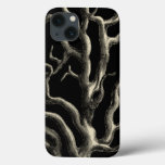 Black and Tan Coral iPhone 13 Case