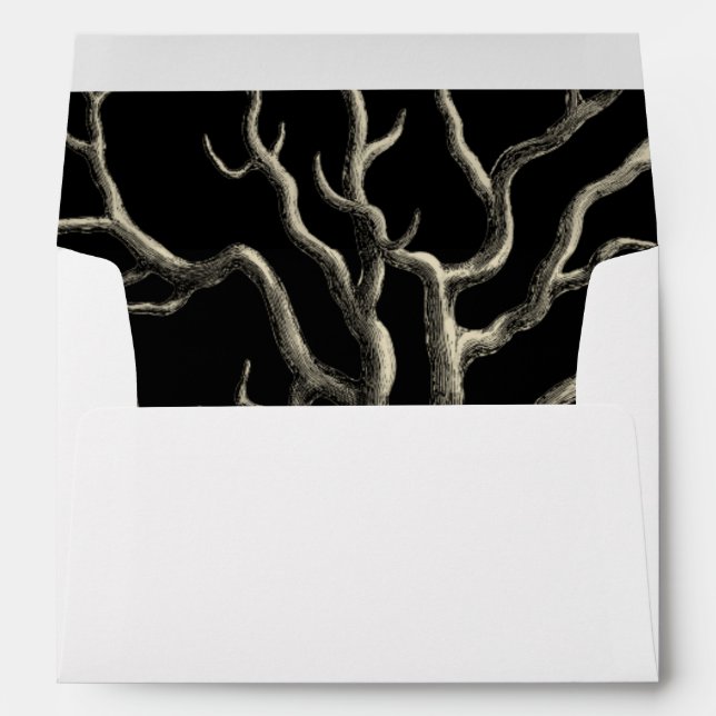 Black and Tan Coral Envelope (Back (Bottom))