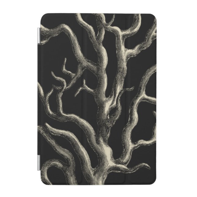 Black and Tan Coral iPad Mini Cover (Front)