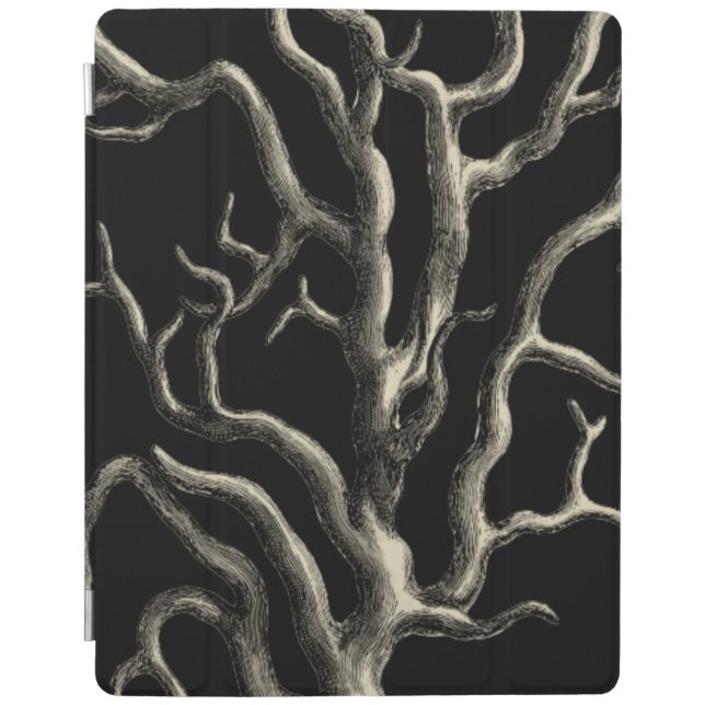 Black and Tan Coral iPad Smart Cover (Front)