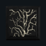 Black and Tan Coral Jewelry Box<br><div class="desc">Go underwater to explore the sea with all these different sea creatures and see all the tan coral. This vintage piece of art is a perfect addition to any sea exploring lovers with a black background. Get your art print today on your product.</div>