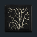 Black and Tan Coral Jewelry Box<br><div class="desc">Go underwater to explore the sea with all these different sea creatures and see all the tan coral. This vintage piece of art is a perfect addition to any sea exploring lovers with a black background. Get your art print today on your product.</div>