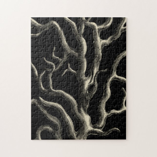 Black and Tan Coral Jigsaw Puzzle (Vertical)