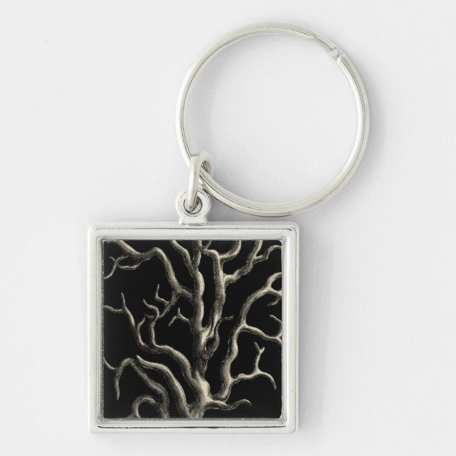 Black and Tan Coral Keychain (Front)