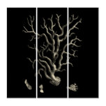 Black and Tan Coral Triptych