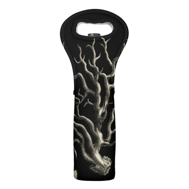 Black and Tan Coral Wine Bag (Back)