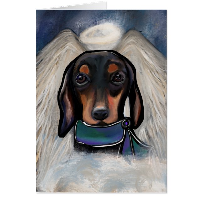 Black and Tan Dachshund Cards (Front)