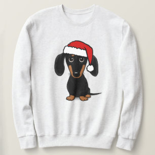 Black and Tan Dachshund Santa Cute Wiener Dog Sweatshirt