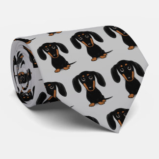 Black and Tan Dachshunds | Wiener Dog Pattern Neck Tie