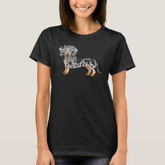 Black And Tan Dapple Short Hair Dachshund Cute Dog T-Shirt