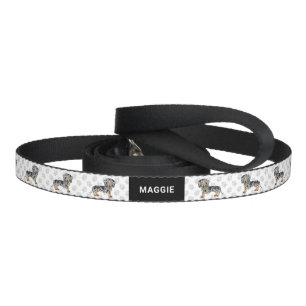 Black And Tan Dapple Short Hair Dachshund & Name Pet Leash