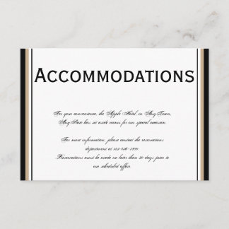 Black and Tan Diamond Frame Monogram Wedding Enclosure Card