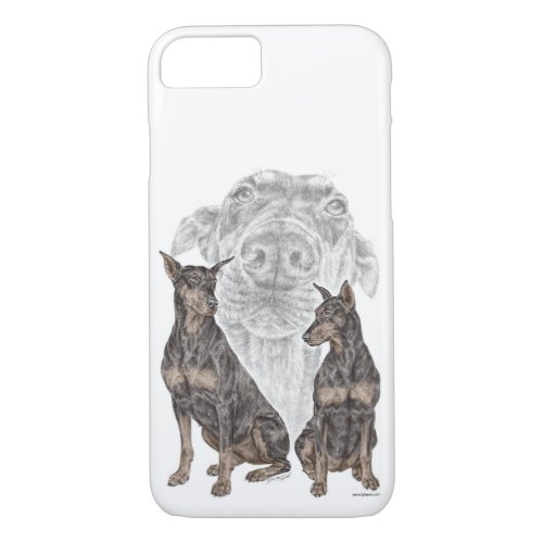 Black and Tan Doberman Dogs iPhone 87 Case