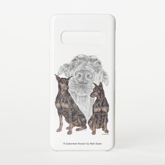 Black and Tan Doberman Dogs Samsung Galaxy Case (Back)