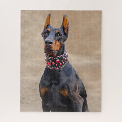 Black and Tan Doberman Pinscher Jigsaw Puzzle