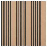 Black and tan five stripe pattern fabric