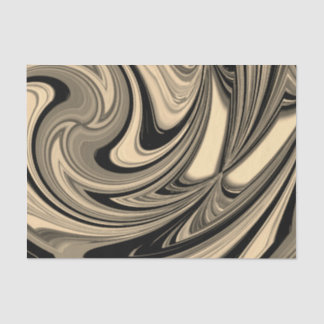 Black and Tan Floe Pattern Tissue Paper
