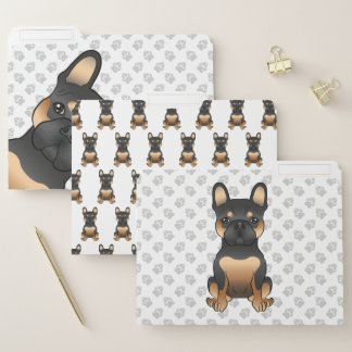 Black And Tan French Bulldog / Frenchie Cute Dogs File Folder